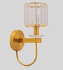 Elania Brass Metal and Glass Wall Sconces