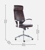 Aegis Leatherette Executive Chair in Brown Colour