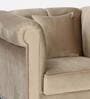 Aelber Velvet 1 Seater Sofa In Beige Colour