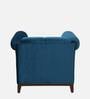 Aelber Velvet 1 Seater Sofa In Teal Blue Colour