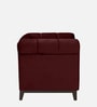 Aelber Velvet 1 Seater Sofa In Wine Red Colour