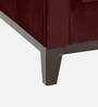 Aelber Velvet 1 Seater Sofa In Wine Red Colour