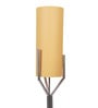 Aera Beige Fabric Shade Floor Lamp with Silver Base