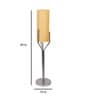 Aera Beige Fabric Shade Floor Lamp with Silver Base