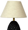 Aera Off White Fabric Shade Table Lamp with Natural Base