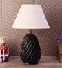 Aera Off White Fabric Shade Table Lamp with Natural Base