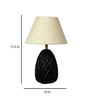 Aera Off White Fabric Shade Table Lamp with Natural Base