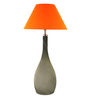 Aera Orange Fabric Shade Table Lamp with Grey Base -