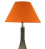 Aera Orange Fabric Shade Table Lamp with Grey Base -