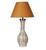 Aera Orange Fabric Shade Table Lamp With Natural Base