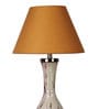 Aera Orange Fabric Shade Table Lamp With Natural Base