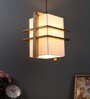 Pravara Aera White Wood Hanging Light