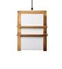 Pravara Aera White Wood Hanging Light