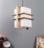 Pravara Aera White Wood Hanging Light
