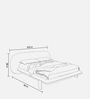 Aeris Cloudline King Size Bed in Boucle With Oak wood Frame