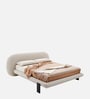 Aeris Cloudline Queen Size Bed in Boucle With Oak wood Frame