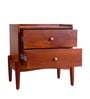 Aeris Solid Wood Bed Side Table In Mahogany Finish
