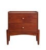 Aeris Solid Wood Bed Side Table In Mahogany Finish