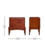 Aeris Solid Wood Bed Side Table In Mahogany Finish