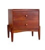 Aeris Solid Wood Bed Side Table In Mahogany Finish