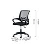 Aero Breathable Mesh Medium Back Ergonomic Chair In Black Colour