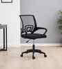 Aero Breathable Mesh Medium Back Ergonomic Chair In Black Colour