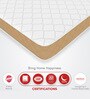 Aero Cool Gel with posture Control Tech Memory Foam 5 Inches Queen Size Mattress in Beige Colour