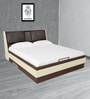 Aero Queen Size Bed in Valigny Oak Finish with Hydraulic Storage