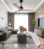 Aero Smart Fan Brown Metal + Wooden , Google & Alexa Remote & App Control