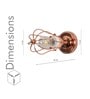 Aeron Industrial Copper Finish Wall Light With Adjustable Head Modern Metal Cage Wall Lamp For Bedroom, Living Room & Hallway (E27 Compatible)