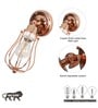 Aeron Industrial Copper Finish Wall Light With Adjustable Head Modern Metal Cage Wall Lamp For Bedroom, Living Room & Hallway (E27 Compatible)