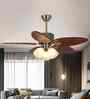 AeroX Smart Fan Brown Metal + Glass , Google & Alexa Remote & App Control
