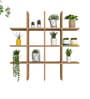 Aesthetic Block Designer Wall Shelf with Light Oak Finish