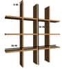 Aesthetic Block Designer Wall Shelf with Light Oak Finish