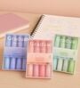 Set of 4 Aesthetic Cute Highlighter Pens No Bleed Markers with Chisel Tip