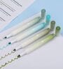 Set of 4 Aesthetic Cute Highlighter Pens No Bleed Markers with Chisel Tip