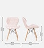 Aesthetic Fabric Iconic Chair in Pink Colour