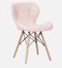 Aesthetic Fabric Iconic Chair in Pink Colour