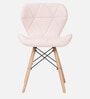 Aesthetic Fabric Iconic Chair in Pink Colour