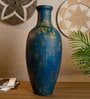 (1Pc) Navy Blue Terracotta Flower Pot For Living Room Decor