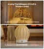 Aesthetic Table Lamp with Detachable Lampshade | Decorative Pleated Fabric and Cane Bamboo Finish Lamp for Bedroom Decor