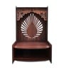 Aesthetic Wooden Temple for Home with Spacious Shelf & Inbuilt Focus Lights