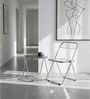 AetherGlace Grey Colour Folding Chair With Table