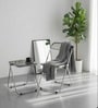 AetherGlace Grey Colour Folding Chair With Table