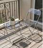 AetherGlace Grey Colour Folding Chair With Table