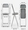 AetherGlace Grey Colour Folding Chair With Table