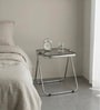 AetherGlace Grey Colour Folding Chair With Table