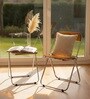AetherGlace Orange Colour Folding Chair With Table