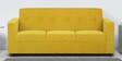 Affan Fabric 3 Seater Sofa in Lemon Yellow Colour