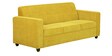 Affan Fabric 3 Seater Sofa in Lemon Yellow Colour